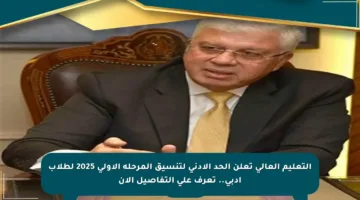 التعليم العالي تعلن الحد الأدنى لتنسيق المرحلة الأولى 2025 لطلاب أدبي.. تعرف على التفاصيل الآن